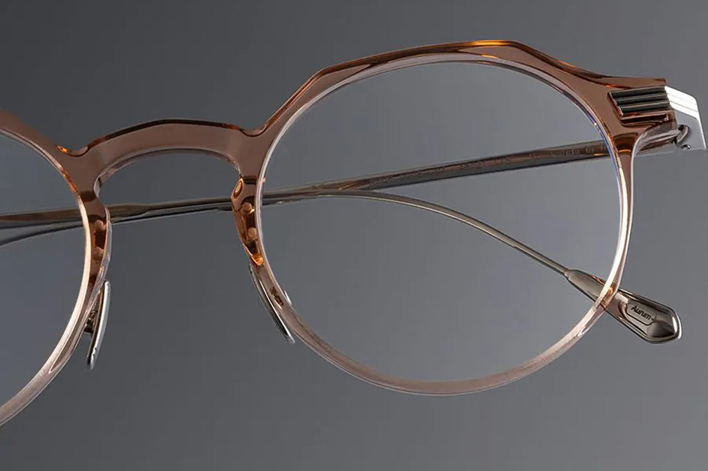 Cutler & Gross - 0008 Eyeglasses Peach on 18K Rhodium