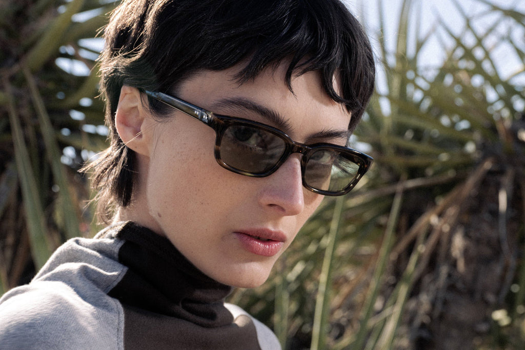 AKILA® Eyewear - Trivia Sunglasses Olive Havana w/ Green Lenses