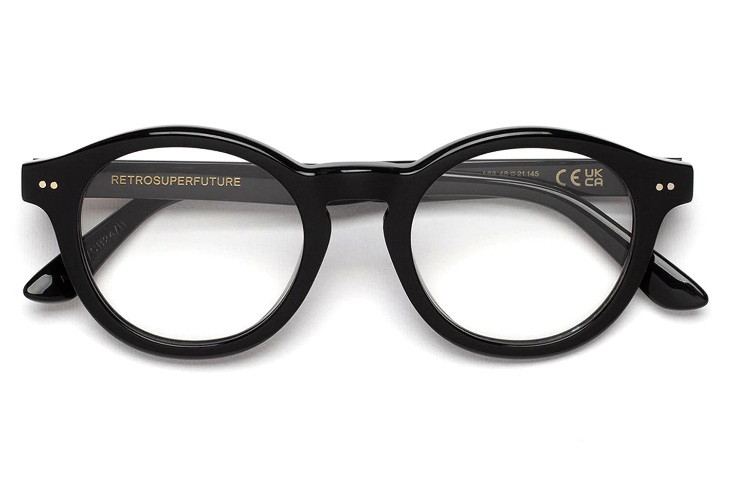 RetroSuperFuture Black Eyeglass-Preowned RetroSuperFuture® - Numero 108 | Rectangular Acetate Optical  main image 2