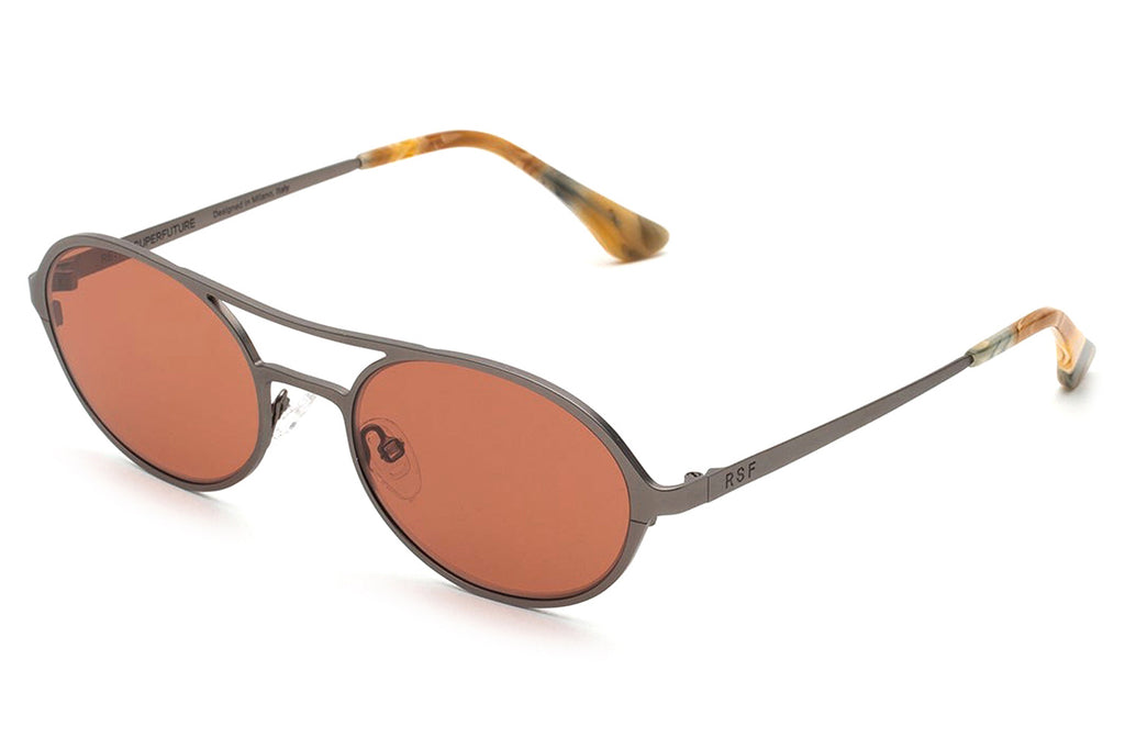 Retro Super Future® - Bird Sunglasses Gunmetal with Brown Lenses