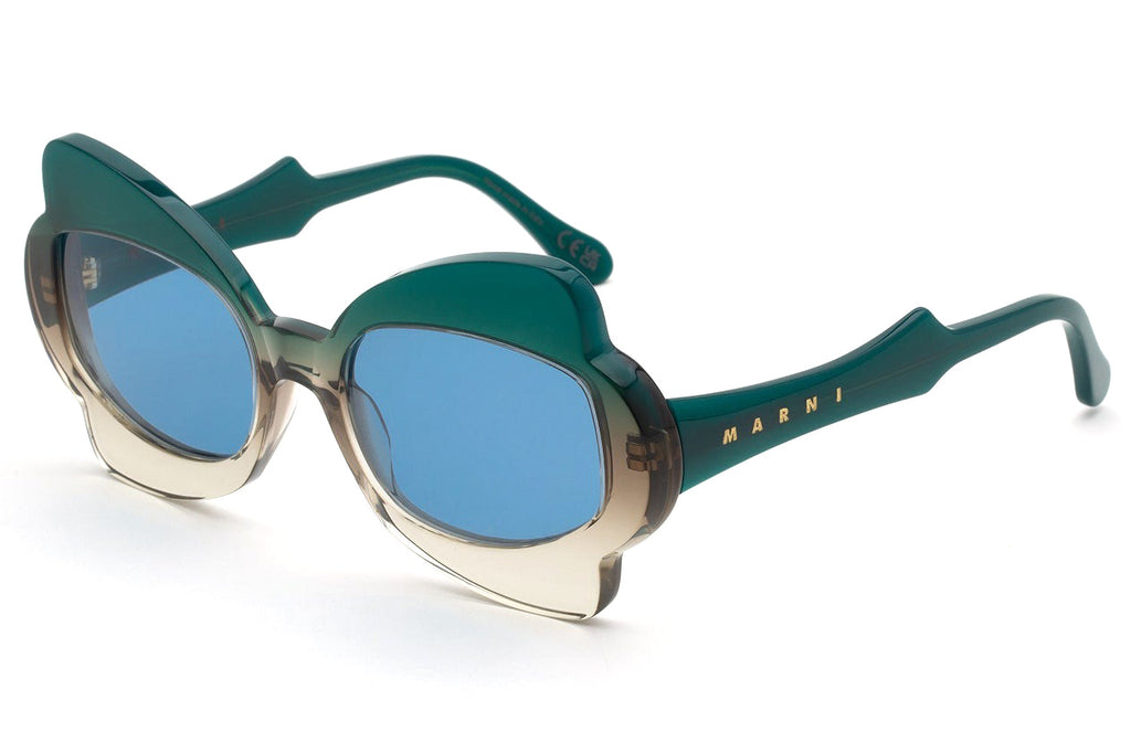 Marni® - Monumental Gate Sunglasses Green Fade