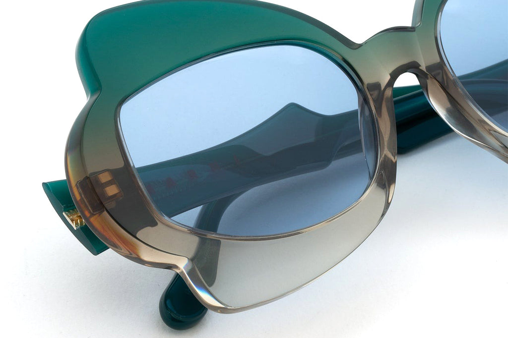 Marni® - Monumental Gate Sunglasses Green Fade