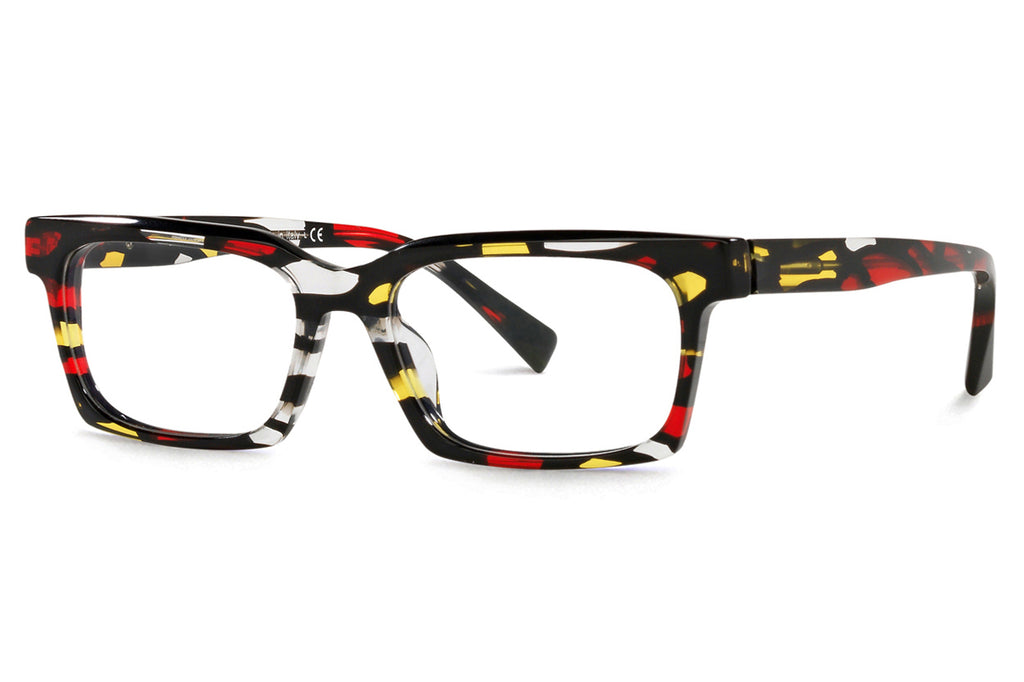 Alain Mikli - Hadrien (A03120) Eyeglasses Red Yellow Stained Glass/Noir