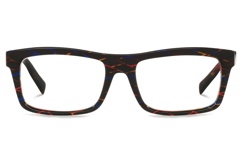 Alain Mikli - Bastie (A03130) Eyeglasses Black Rhombus Havana Red Blue