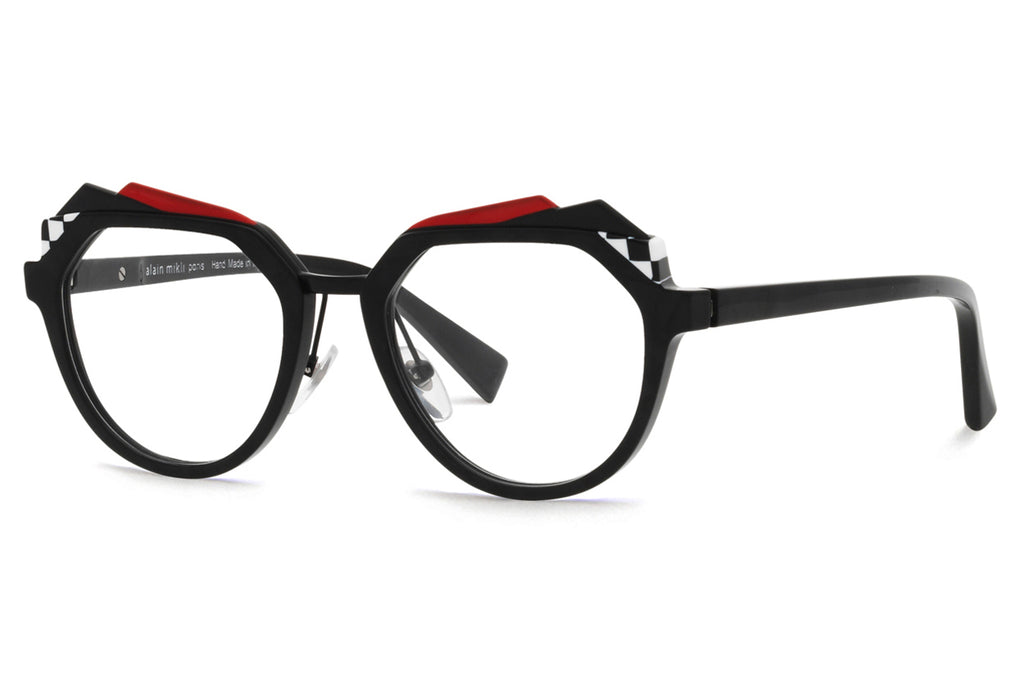 Alain Mikli - Bellevista (A03144) Eyeglasses Black/Damier Black White/Red