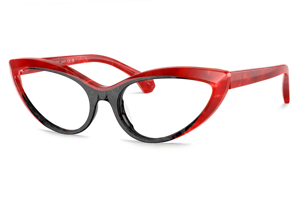 Alain Mikli - A03503 Eyeglasses Noir Nacre/Rouge Nacre