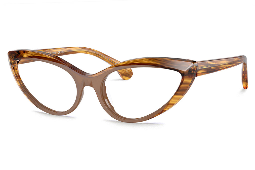 Alain Mikli - A03503 Eyeglasses Opal Brown/Striped Havana