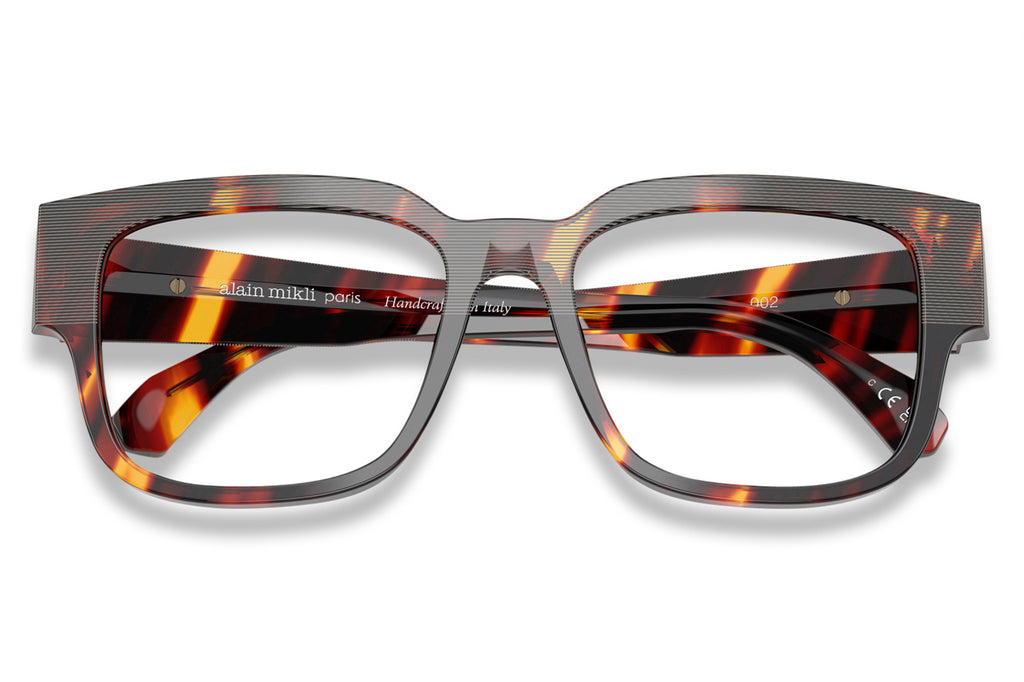 Alain Mikli - A03504M Eyeglasses Striped Brown Havana