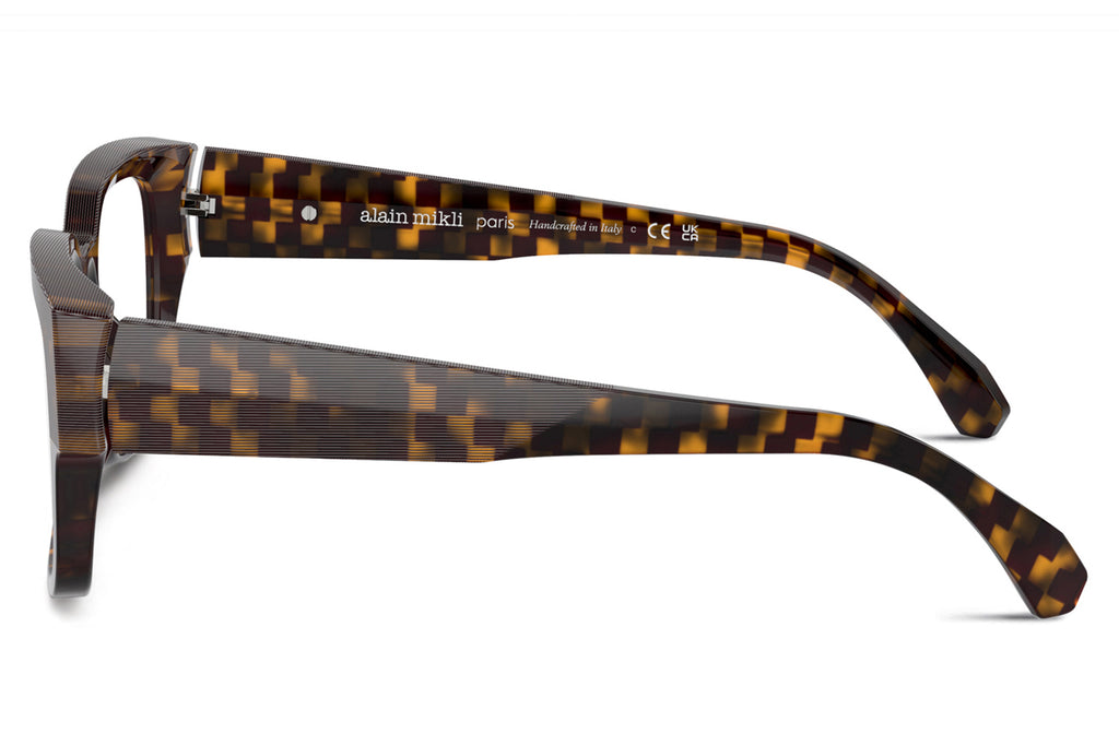 Alain Mikli - A03504 Eyeglasses New Damier Bordeaux/Yellow