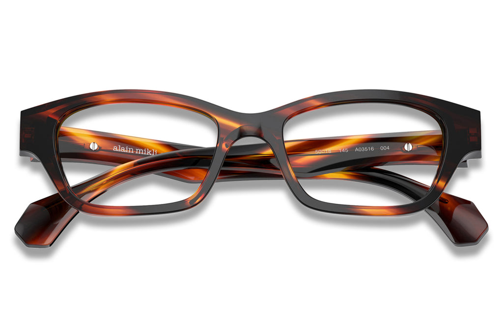 Alain Mikli - A03516 Eyeglasses Striped Havana Brown Yellow