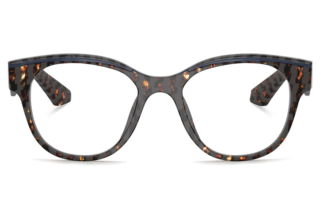 Alain Mikli - A03520 Eyeglasses New Damier Havana/Opal Blue