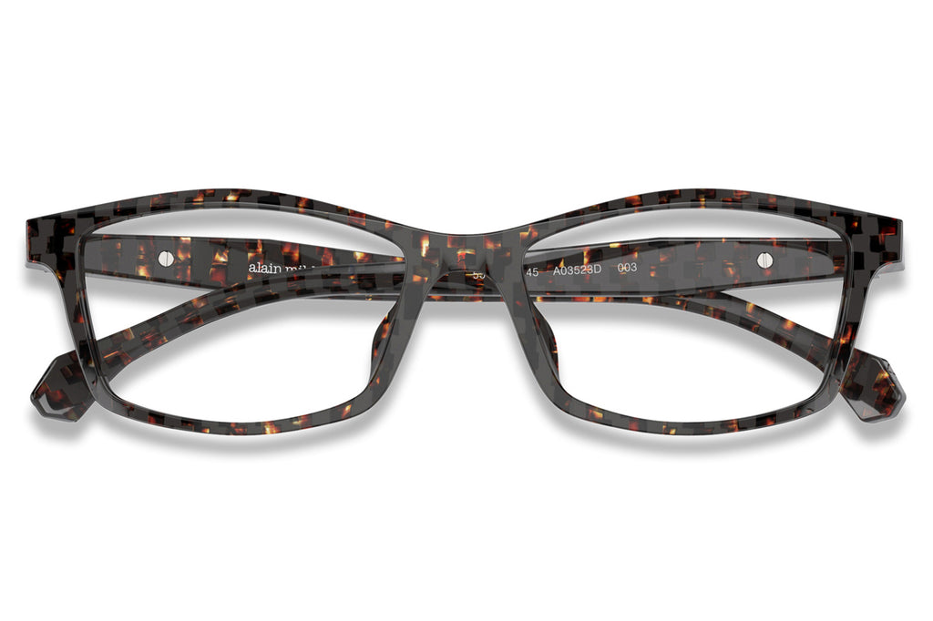 Alain Mikli - A03523D Eyeglasses New Damier Brown Grey