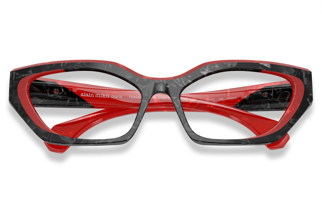 Alain Mikli - A03531 Eyeglasses Noir Nacre/Rouge Nacre
