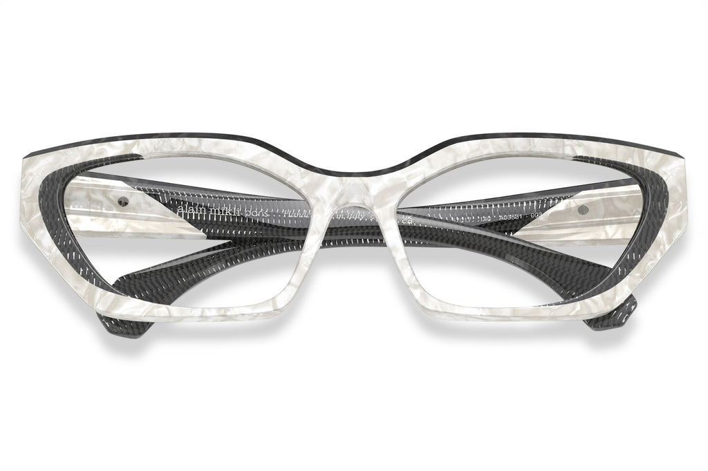 Alain Mikli - A03531 Eyeglasses White Nacre/Pointillee Grey/Noir Nacre