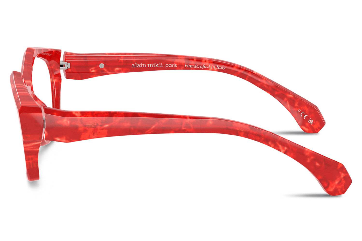 RED ASHAY LIONレッドアッシェイ ライオンFrosted Glass Alain Mikli® - A03546 | Hexagonal Bio-Acetate Optical Frame