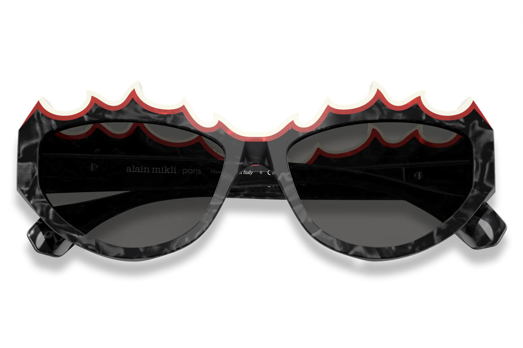 Alain Mikli - A05514 Sunglasses Noir Nacree/Rouge Nacree/White