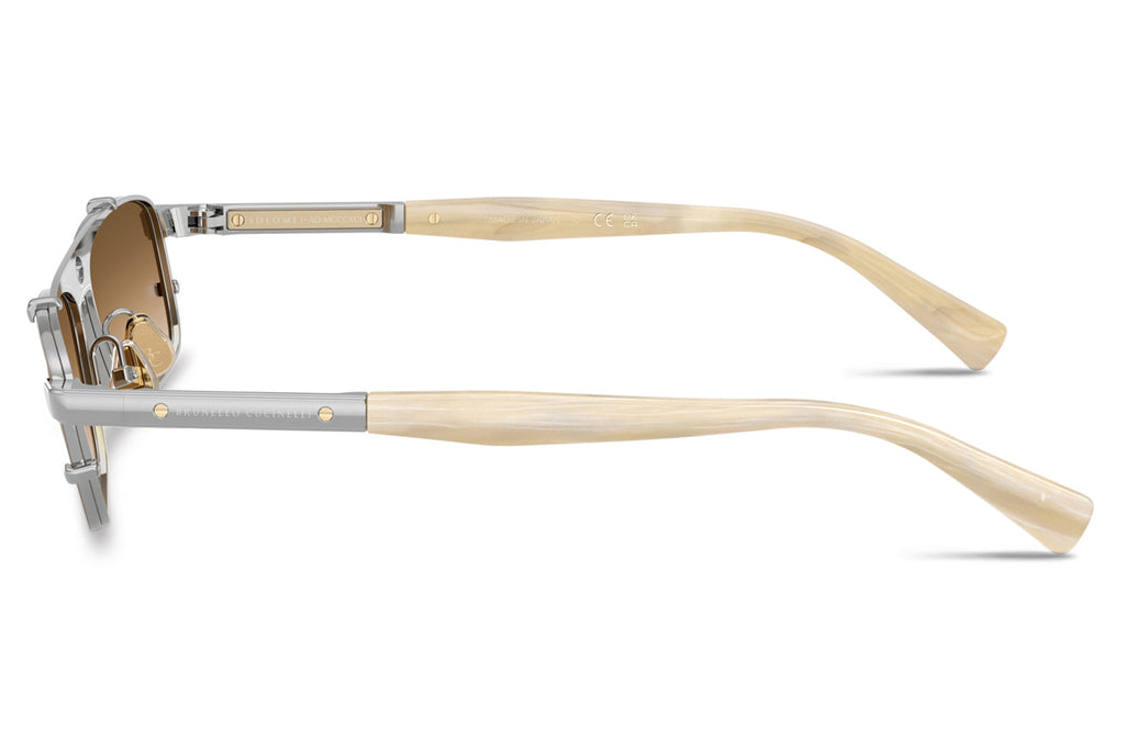 Brunello Cucinelli® Paloma (BC2010ST) Sunglasses - Luxury Eyewear Silver/Sand