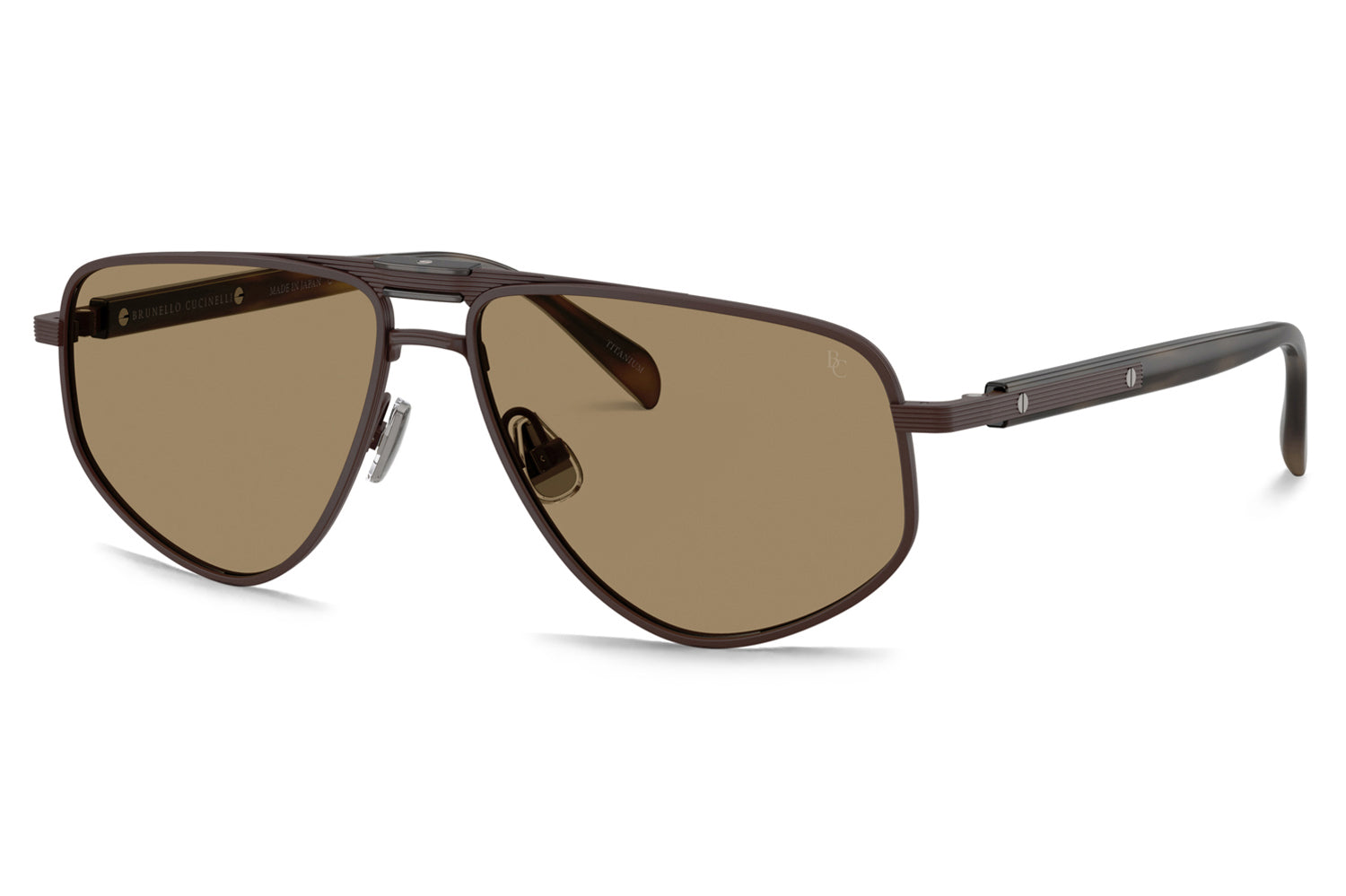 フ*)様 Brunello Cucinelli スウィングトップ 50 Brunello Cucinelli® - Dike (BC2020ST) | Pilot Titanium Sunglasses