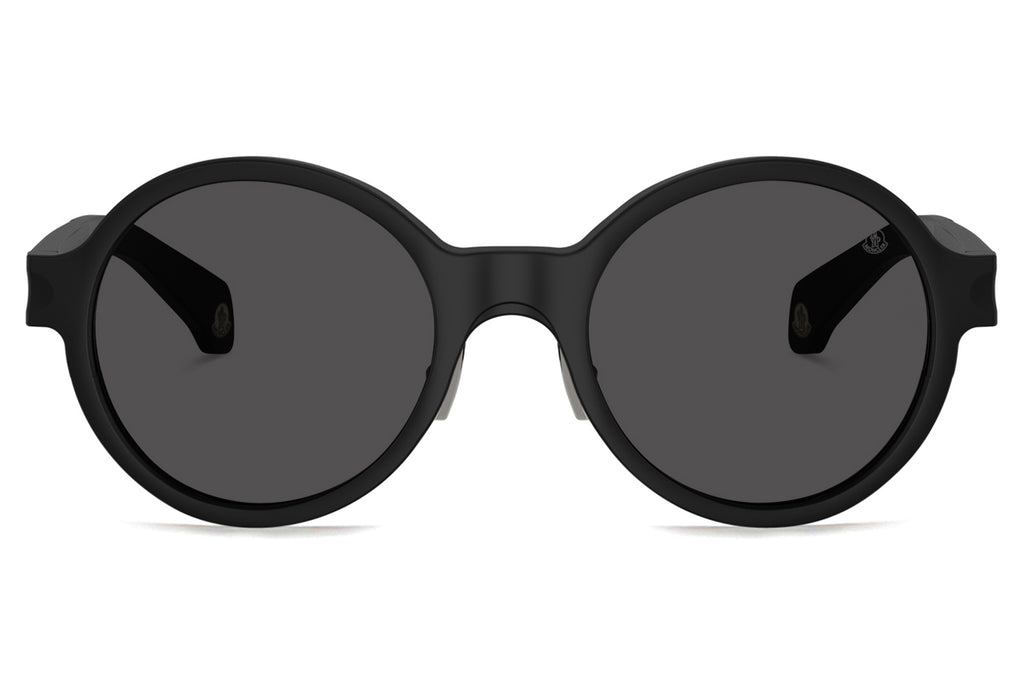 Moncler Lunettes® Rondo (ME4001) Sunglasses Matte Black w/ Black Lenses