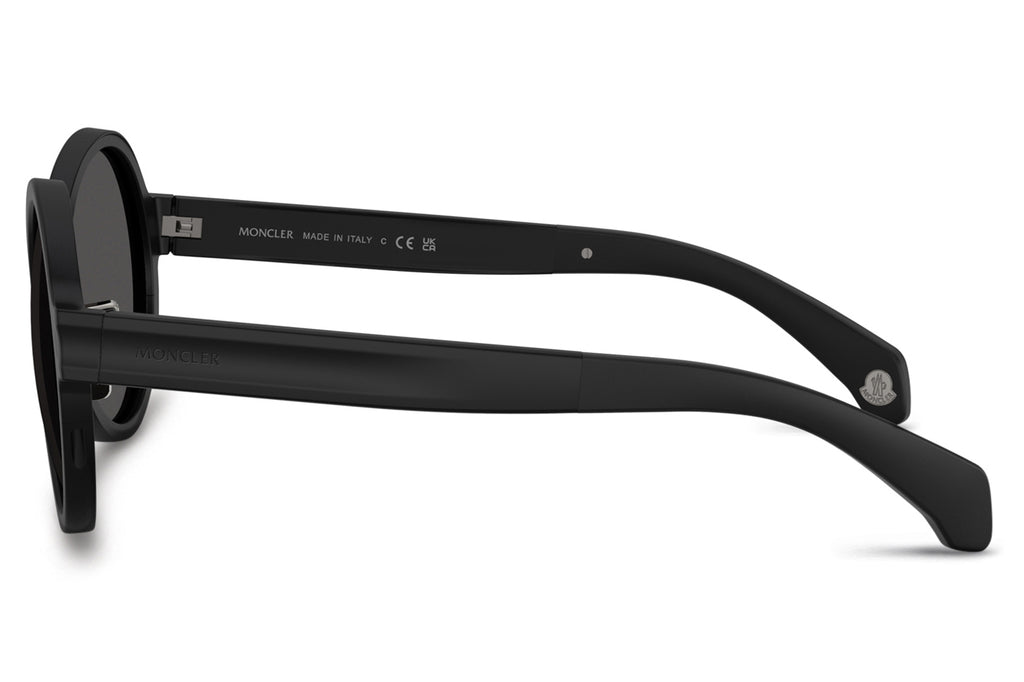 Moncler Lunettes® Rondo (ME4001) Sunglasses Matte Black w/ Black Lenses