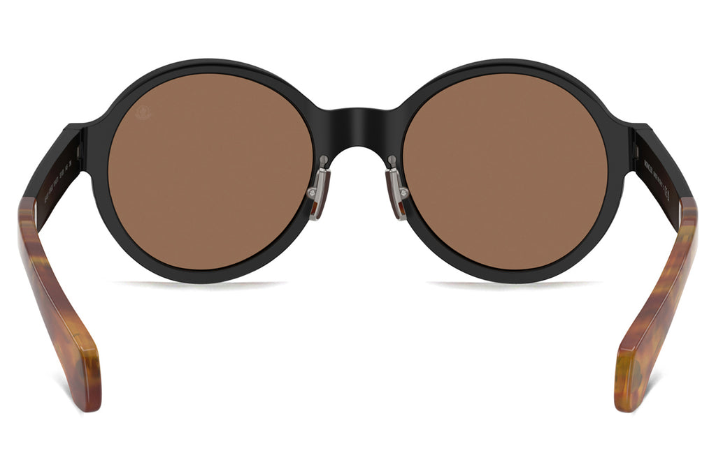 Moncler Lunettes® Rondo (ME4001) Sunglasses Matte Black w/ Brown Lenses