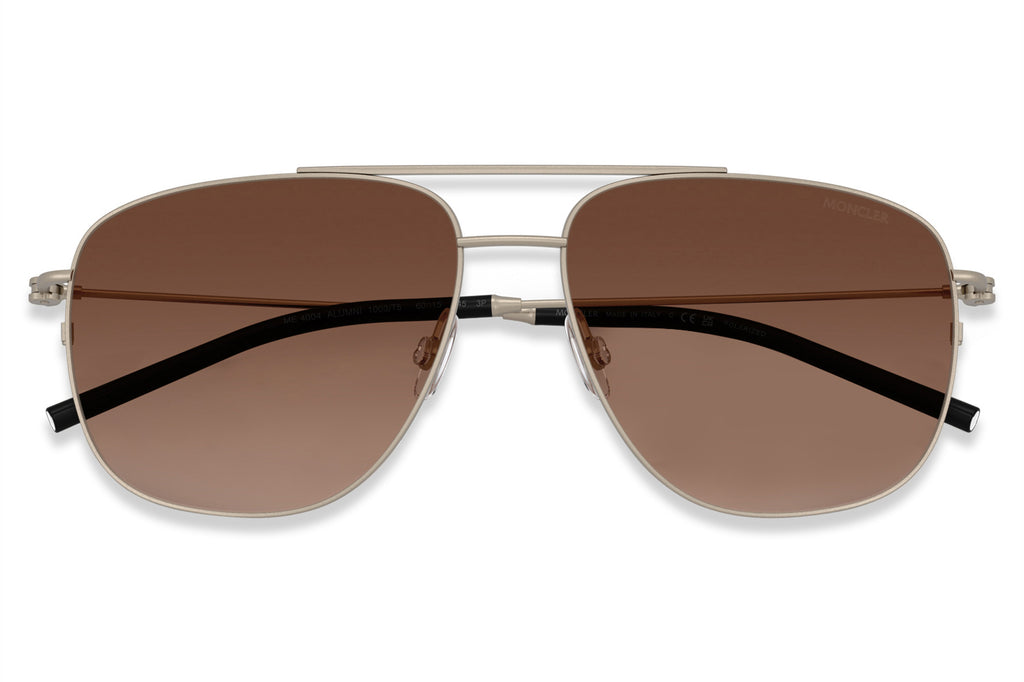 Moncler Lunettes® - Alumni (ME4004) Sunglasses Matte Bronze with Brown Gradient Polar Lenses