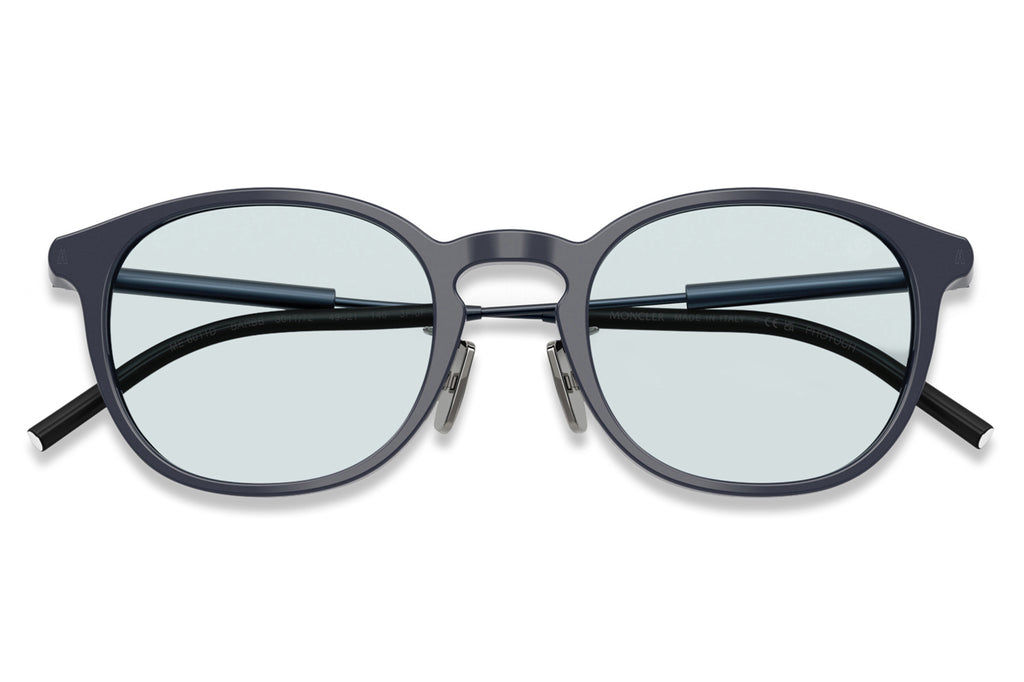 Moncler Lunettes® - Barbb (ME6011D) Sunglasses Shiny Dark Blue with Solid Blue Photochromic Lenses