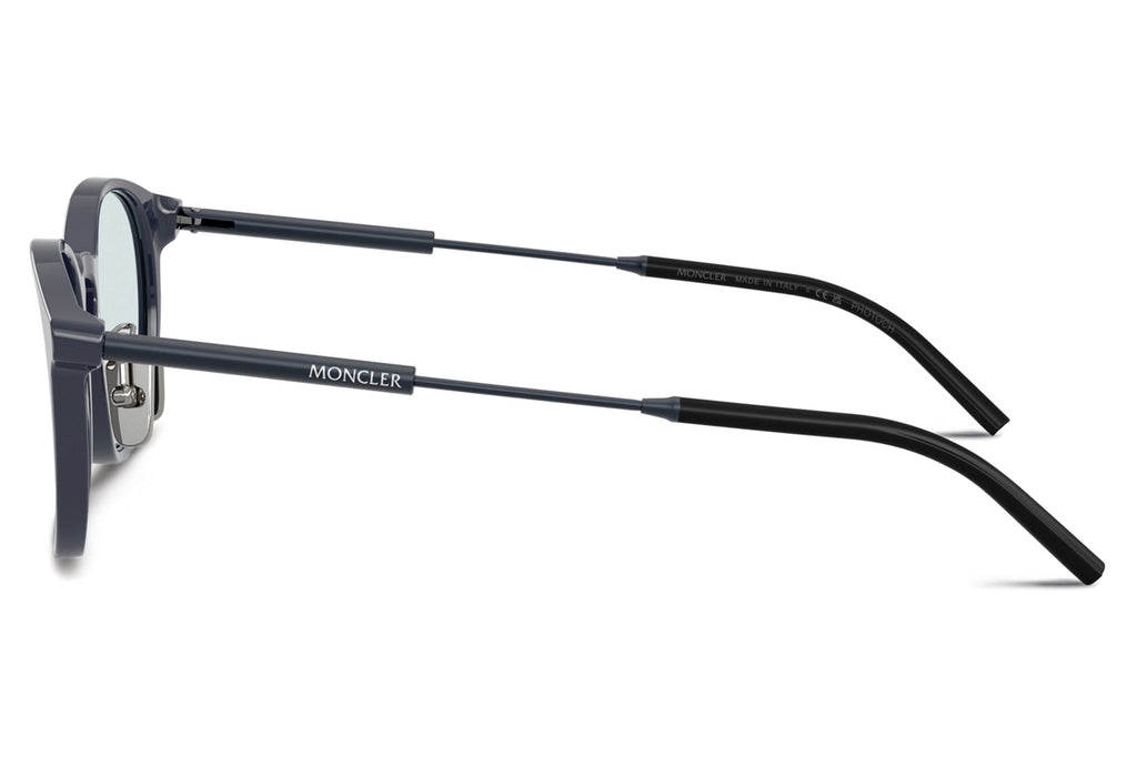 Moncler Lunettes® - Barbb (ME6011D) Sunglasses Shiny Dark Blue with Solid Blue Photochromic Lenses