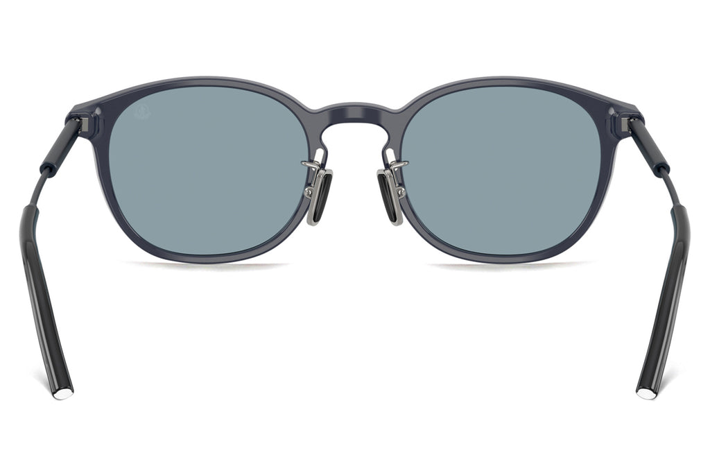 Moncler Lunettes® - Barbb (ME6011D) Sunglasses Shiny Dark Blue with Solid Blue Lenses