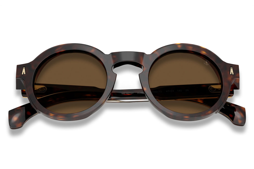 Moncler Lunettes® - Aurone (ME6012F) Sunglasses Shiny Dark Havana