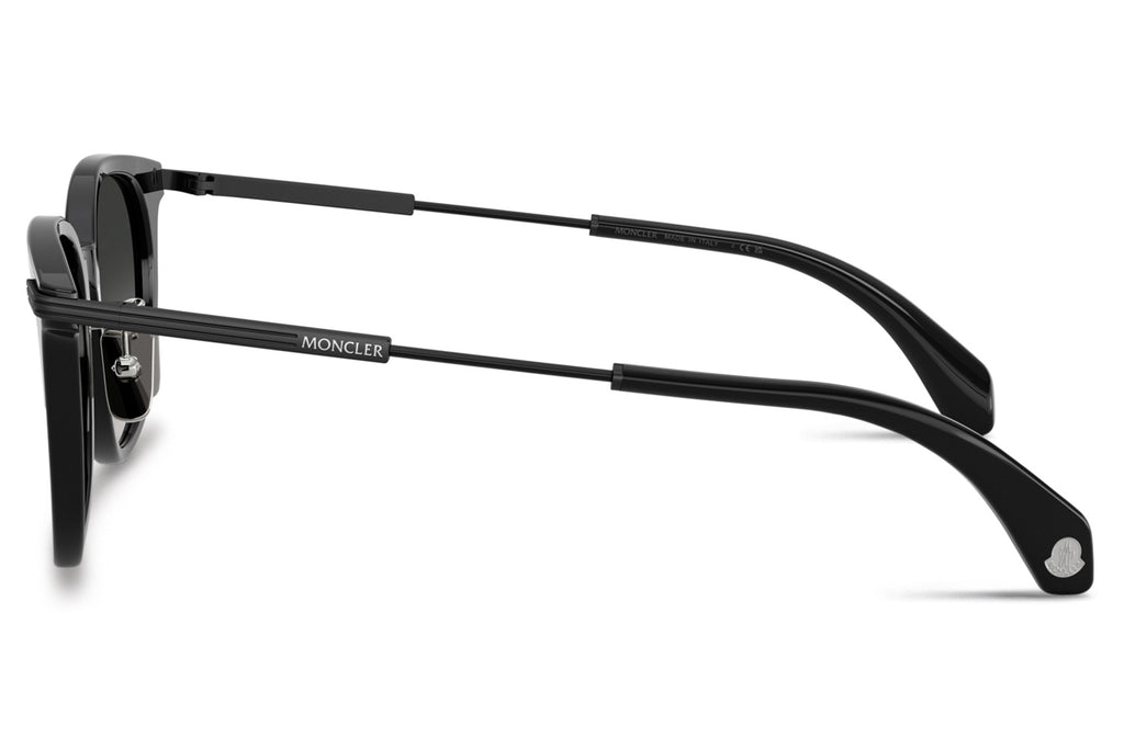 Moncler Lunettes® - Korra (ME6013F) Sunglasses Shiny Black with Dark Grey Gradient Lenses