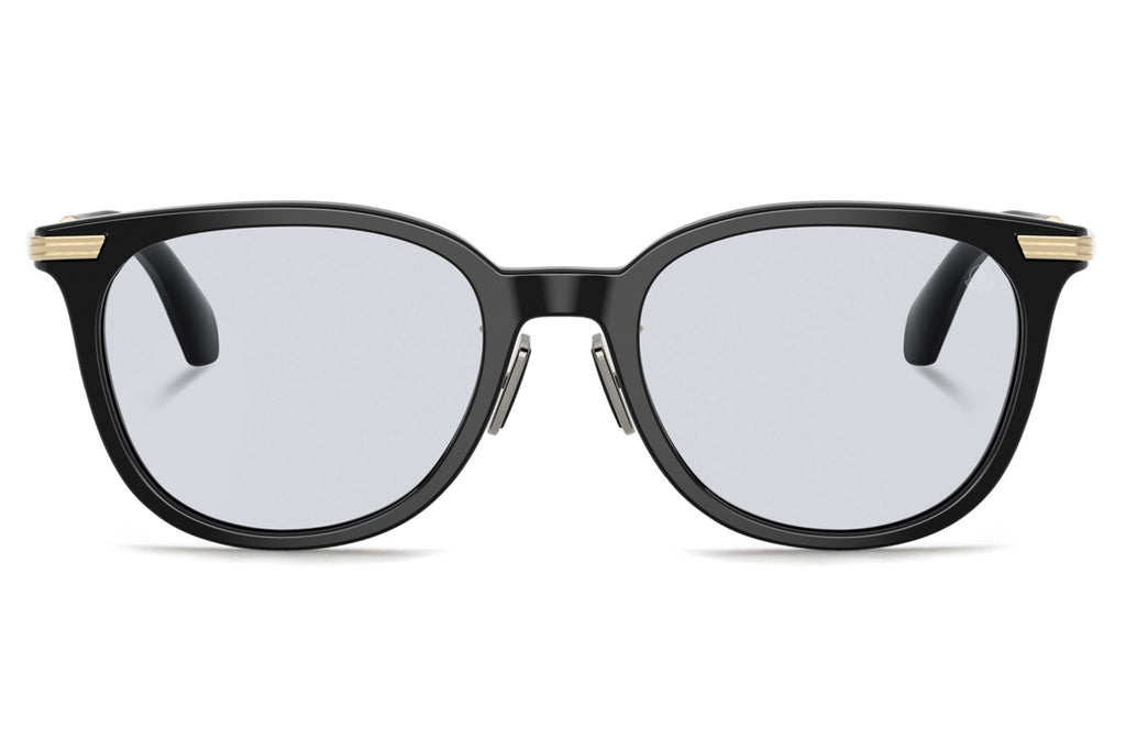 Moncler Lunettes® - Korra (ME6013F) Sunglasses Shiny Black with Solid Light Azure Lenses