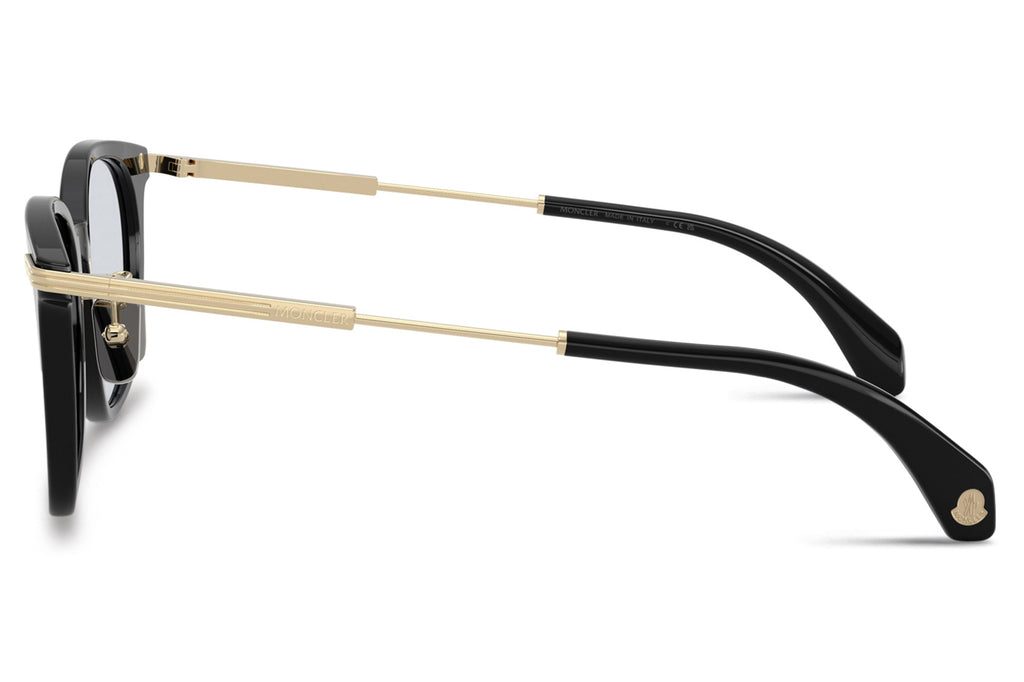 Moncler Lunettes® - Korra (ME6013F) Sunglasses Shiny Black with Solid Light Azure Lenses