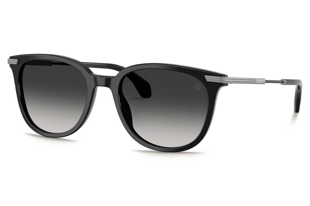 Moncler Lunettes® - Korra (ME6013) Sunglasses Shiny Black with Dark Grey Gradient Lenses