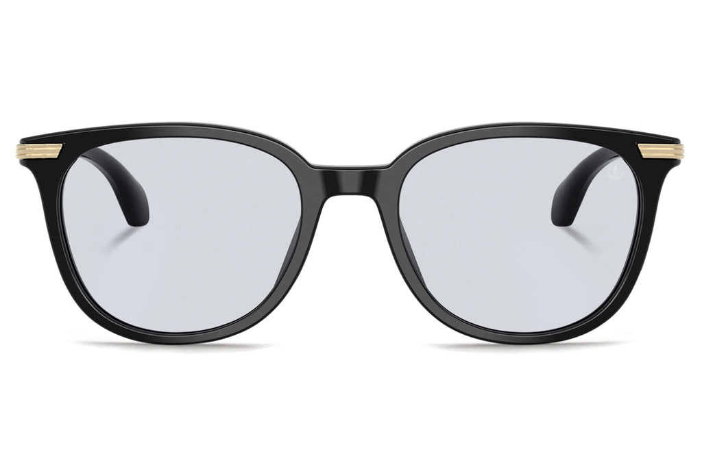 Moncler Lunettes® - Korra (ME6013) Sunglasses Shiny Black with Solid Light Azure Lenses