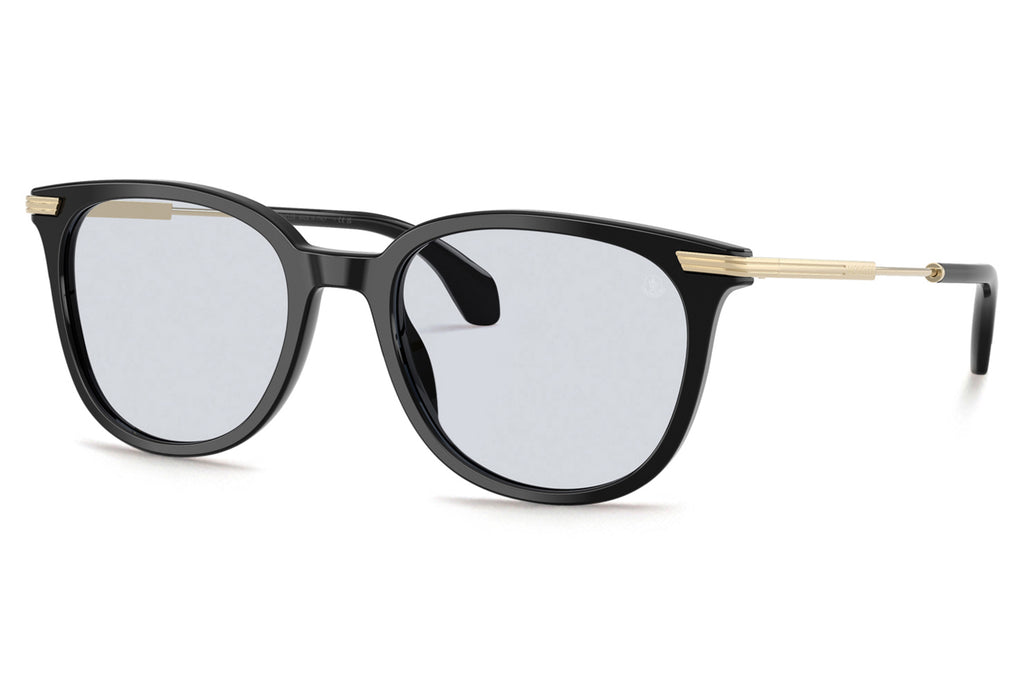 Moncler Lunettes® - Korra (ME6013) Sunglasses Shiny Black with Solid Light Azure Lenses