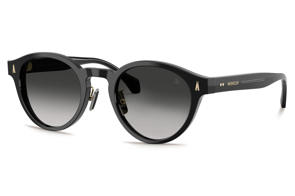 Moncler Lunettes® - Ember (ME6017D) Sunglasses Shiny Black with Dark Grey Gradient Lenses