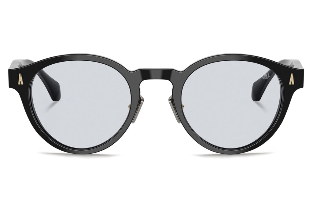 Moncler Lunettes® - Ember (ME6017D) Sunglasses Shiny Black with Solid Light Azure Lenses