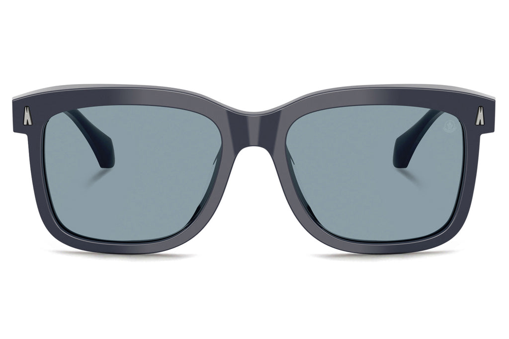Moncler Lunettes® - Valaire (ME6018F) Sunglasses Shiny Dark Blue with Azure Lenses