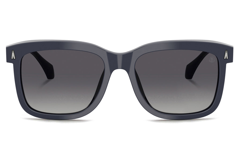 Moncler Lunettes® - Valaire (ME6018) Sunglasses Shiny Dark Blue with Grey Gradient Polar Lenses