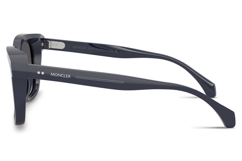 Moncler Lunettes® - Valaire (ME6018) Sunglasses Shiny Dark Blue with Grey Gradient Polar Lenses