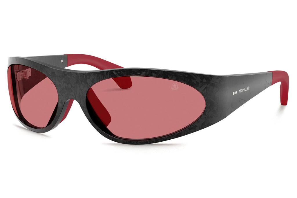 Moncler Lunettes® - Inara (ME7001) Sunglasses Semi Shiny Black Carbon