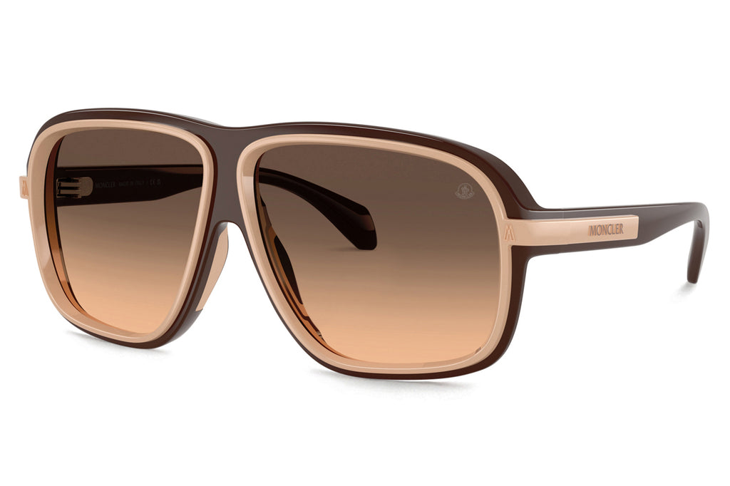 Moncler Lunettes® - Twotone (ME8011U) Sunglasses Shiny Brown