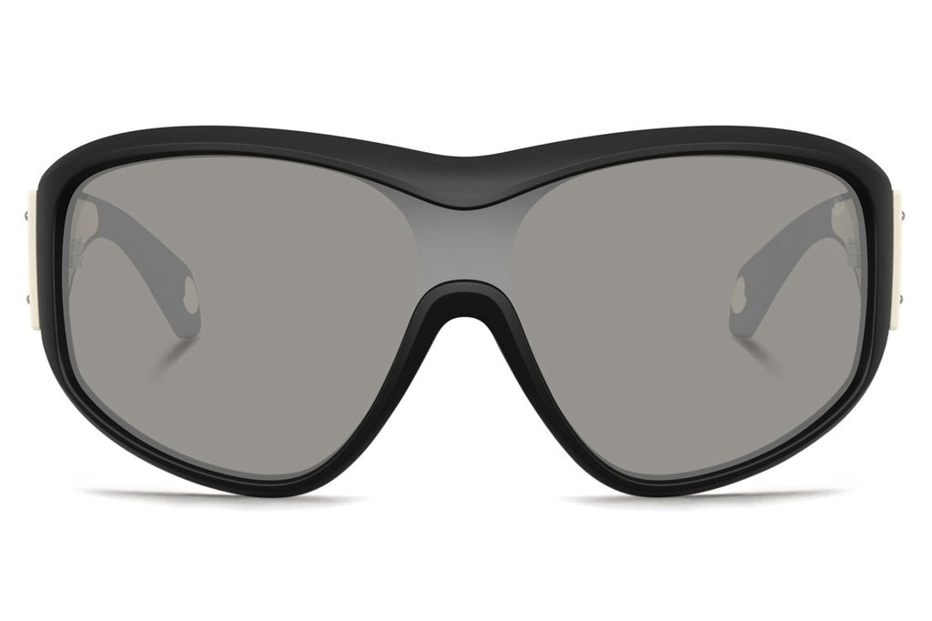 Moncler Lunettes® - Thyra (ME8016U) Sunglasses Matte Black with Mirror Silver