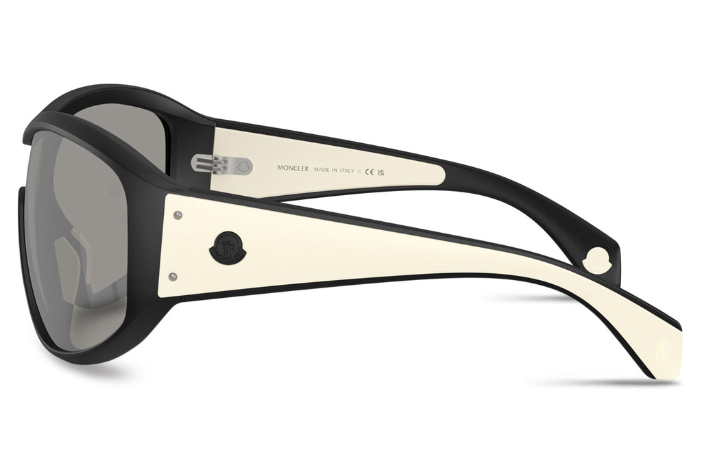 Moncler Lunettes® - Thyra (ME8016U) Sunglasses Matte Black with Mirror Silver