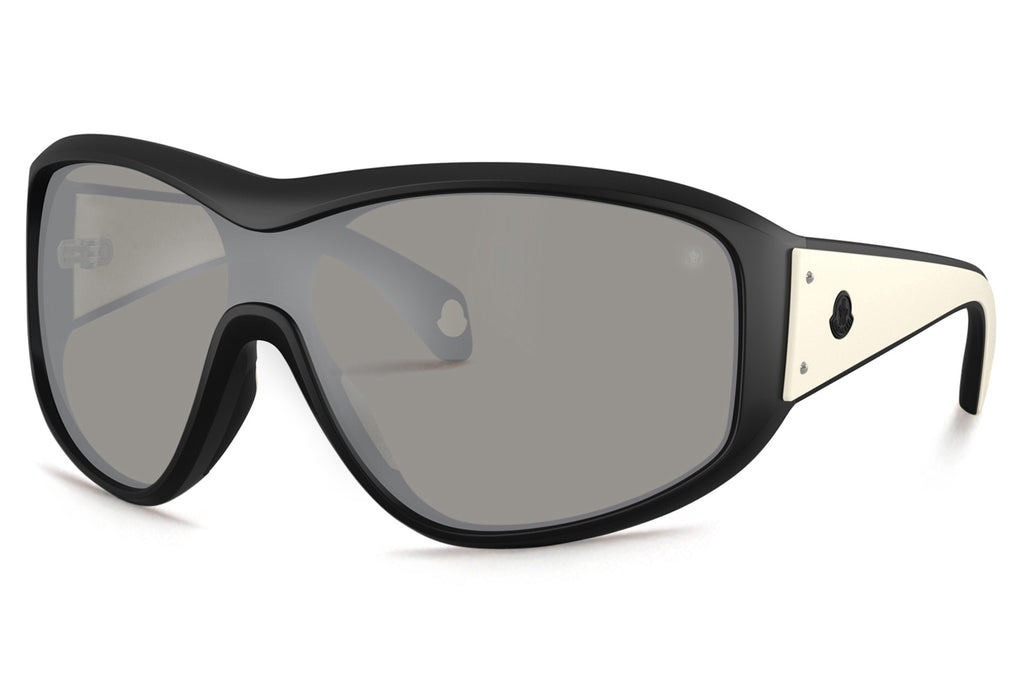 Moncler Lunettes® - Thyra (ME8016U) Sunglasses Matte Black with Mirror Silver