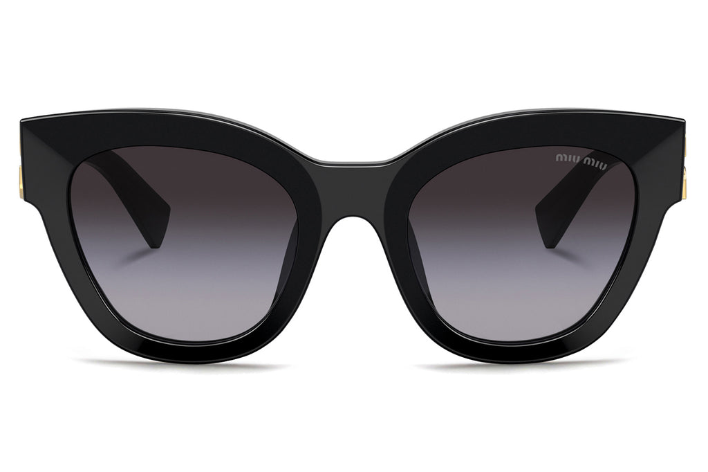 Miu Miu - MU 01YSF (Low Bridge Fit) Sunglasses Black with Grey Gradient Lenses (1AB5D1)