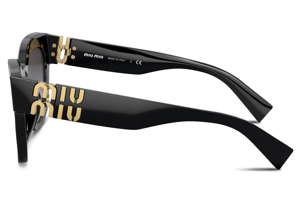 Miu Miu - MU 01YSF (Low Bridge Fit) Sunglasses Black with Grey Gradient Lenses (1AB5D1)