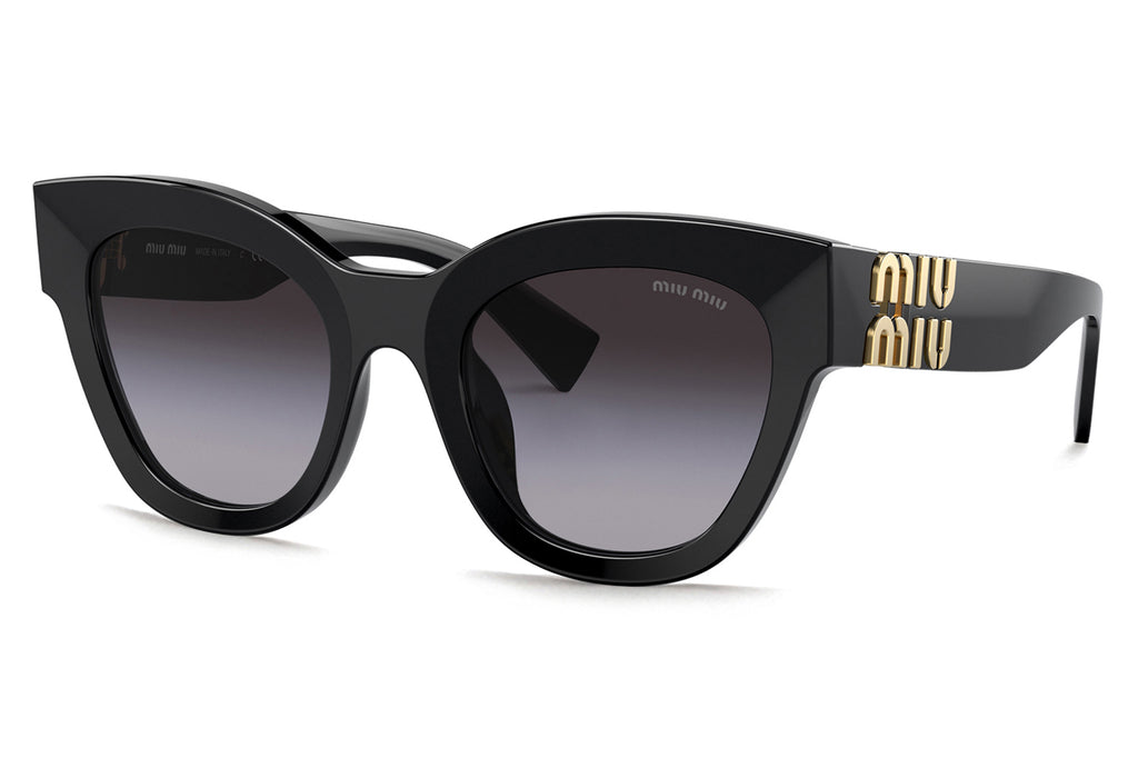 Miu Miu - MU 01YSF (Low Bridge Fit) Sunglasses Black with Grey Gradient Lenses (1AB5D1)