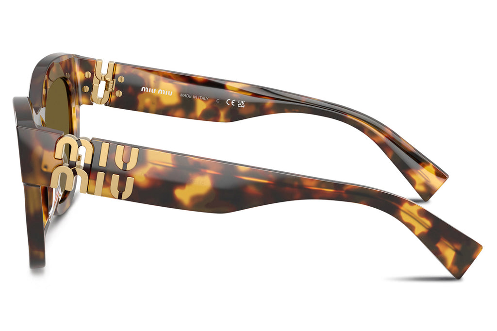 Miu Miu - MU 01YS Sunglasses Havana Honey with Dark Brown Lenses (14L09Z)